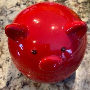 Red - Pig serving dish